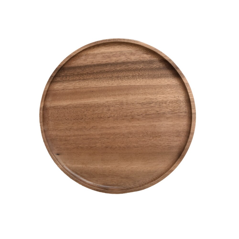 Japanese-Style Solid Wood Dessert Plate Walnut Plate Fruit Dessert Solid Wood Snack Tray Home Trinket Dishes