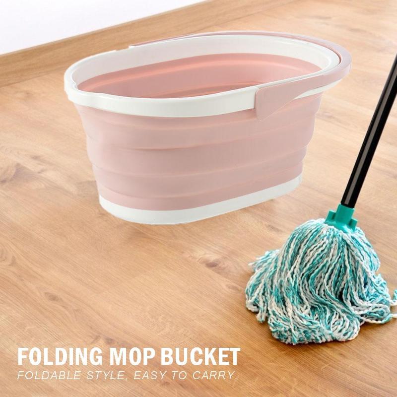 Foldable Mop Bucket Portable Wash Basin Dishpan for Bathroom Kitchen Home