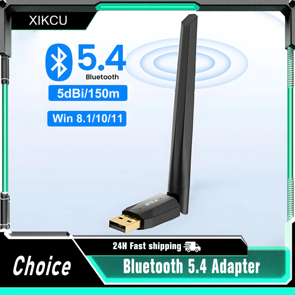 Adattatore Bluetooth 5.4 da 150M Driver dongle Bluetooth USB gratuito per trasmettitore ricevitore audio tastiera mouse Windows 11/10/8.1