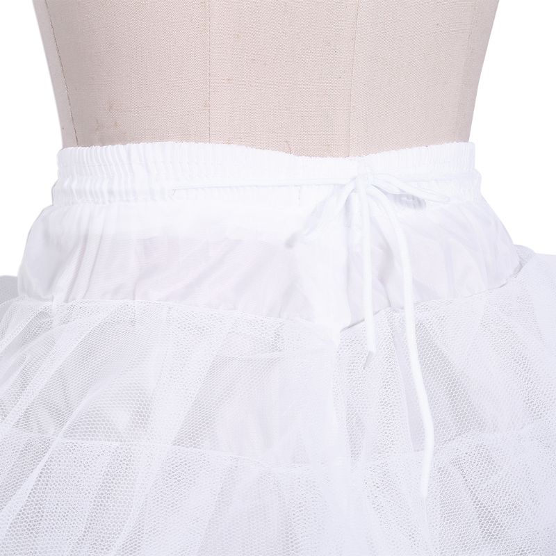 Jupon court bouffant pour robe de mariée, 4 couches, taille élastique, couleur unie, Tulle, maille douce, jupe Tutu pour robe de mariée