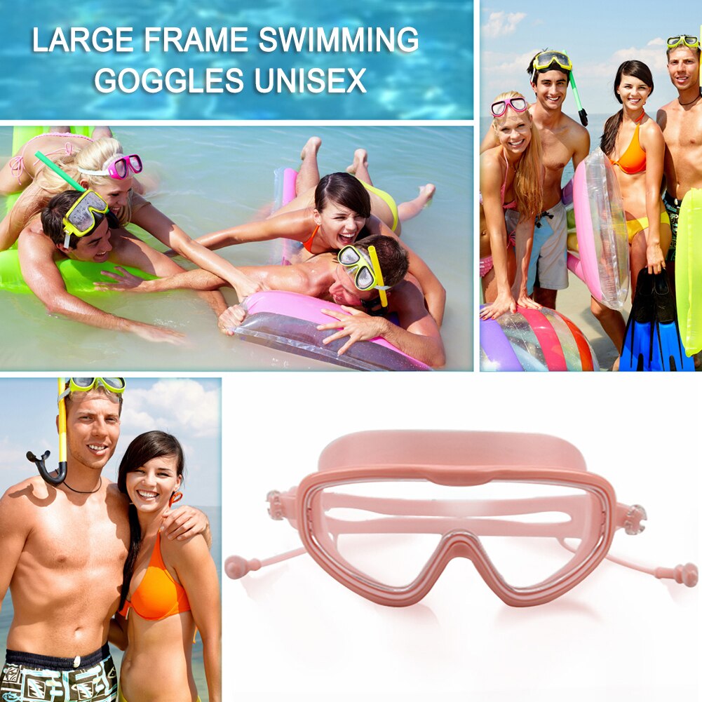 Lunettes de natation pour adultes et enfants, grand cadre, étanche, Anti-buée, HD, , équipement de Protection des yeux