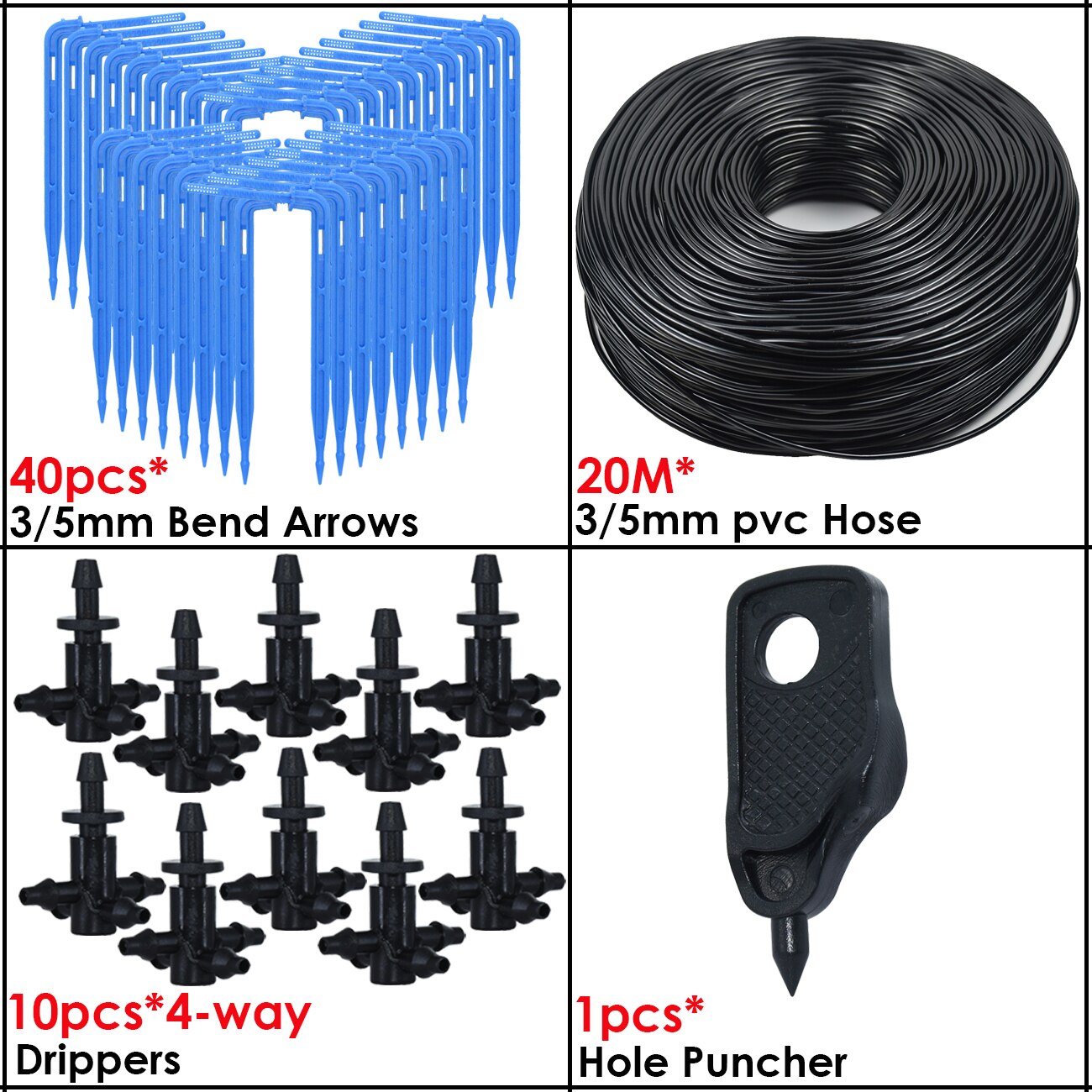 KESLA-sistema de riego por goteo para bonsái, accesorio de 3/5mm, Flecha de goteo, transmisor de 2 vías para jardín, juego de 10/20 unidades: Multicolor