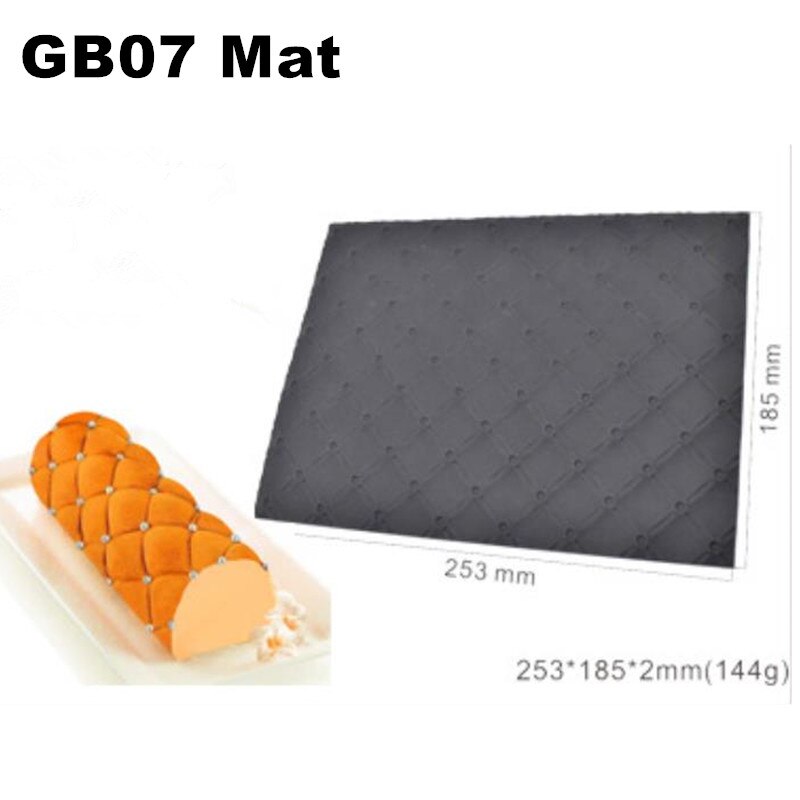 Silicone Swiss Cake Mould Yule Log Mold Large Buche Form Silicon Fondant Mat Impression Lace Moulds: GB07MAT
