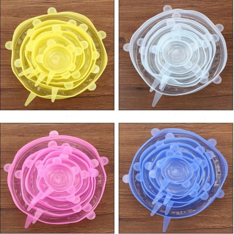 Multifunction Silicone Cover Stretch Lids Reusable Airtight Food Wrap Keeping Fresh Seal Bowl Stretchy Wrap Kitchen Cookware