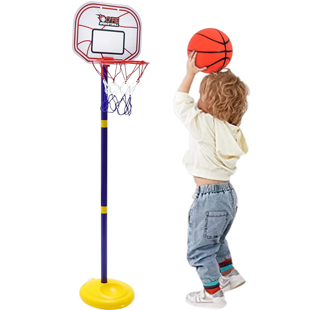 Kids Basketbal Hoepel Peuters Speelgoed Voor 1-3 Jaar Oude Jongen Meisje Verstelbare Hoogte Basketbal Set Indoor Outdoor Basketbal game