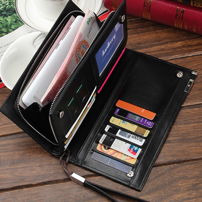 Baellerry Men Wallets Classic Long Style Card Holder Male Purse Zipper Large Capacity Big Brand Luxury Wallet For Men