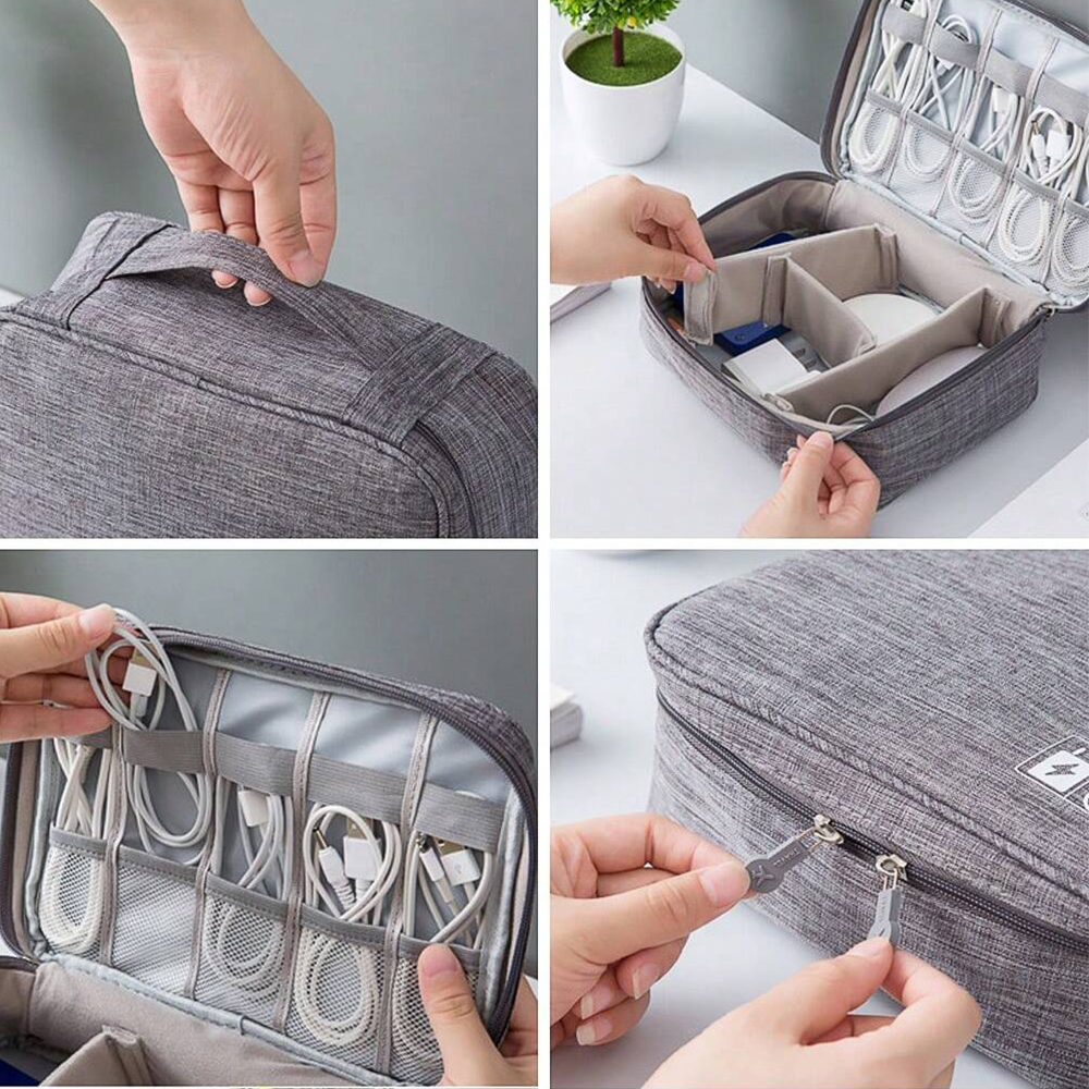 Travel Electronic Digital Storage Bag, Multifunctional High-capacity Earphones, Data Cable Protective Case, Dust Bag-DH