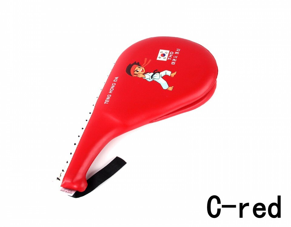 Kinderen Taekwondo Karate Focus Pad Pu Rebound Super Strakke Shi Spons Dubbele Kick Pad Doel Multifunctionele Training Doel 1 Pcs: C-red