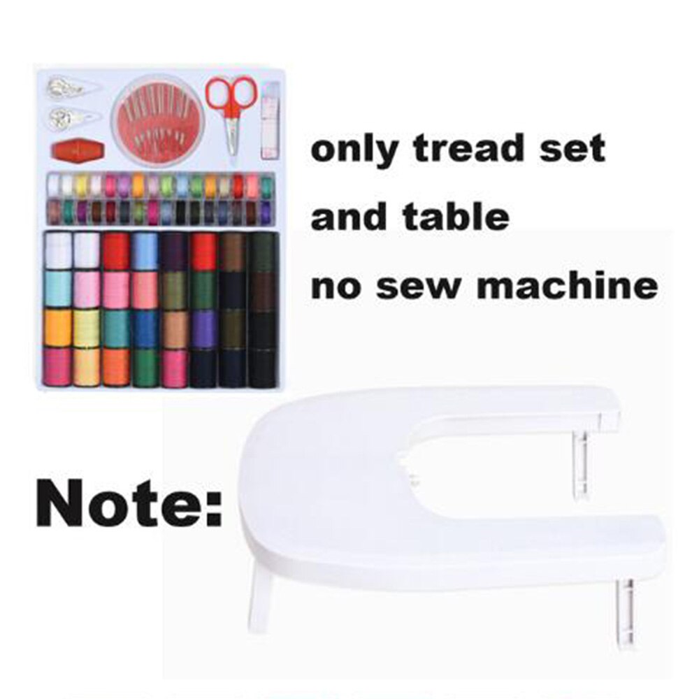 INNE-máquina de coser con Pedal de ajuste de velocidad, Mini máquina de coser Manual, portátil, para Sastre, luz eléctrica: Thread and Table