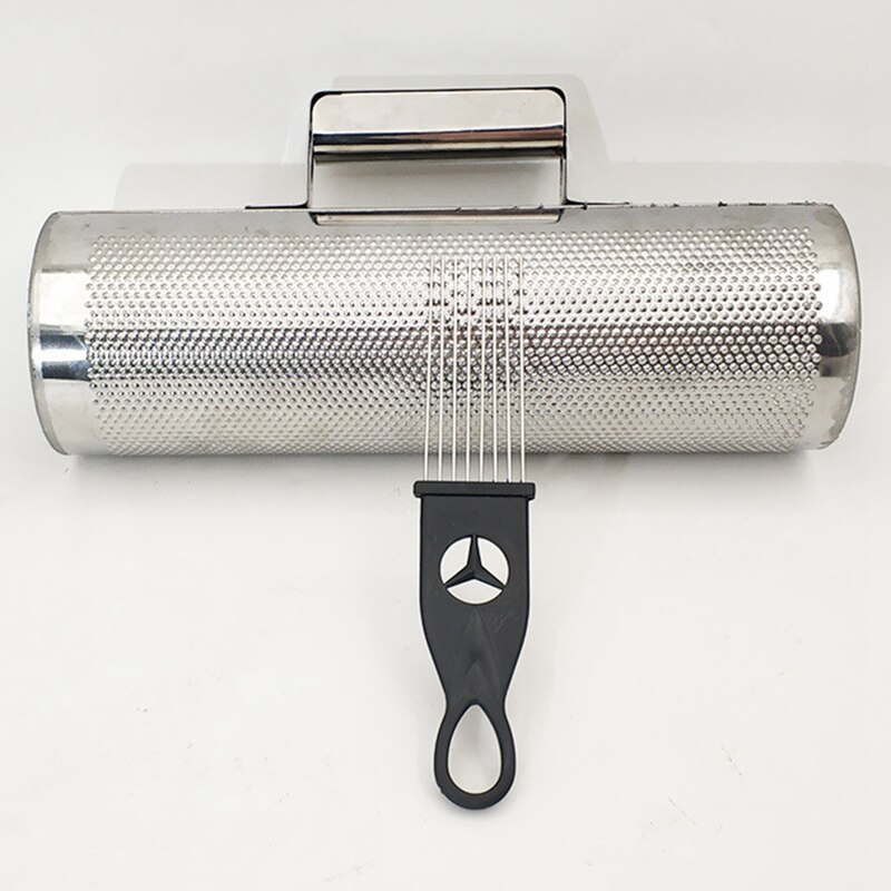 Profesjonalny duży Guiro ze stali nierdzewnej ze skrobakiem łacina Merengue perkusyjny instrument muzyczny 12X4 Cal dno i wieczko