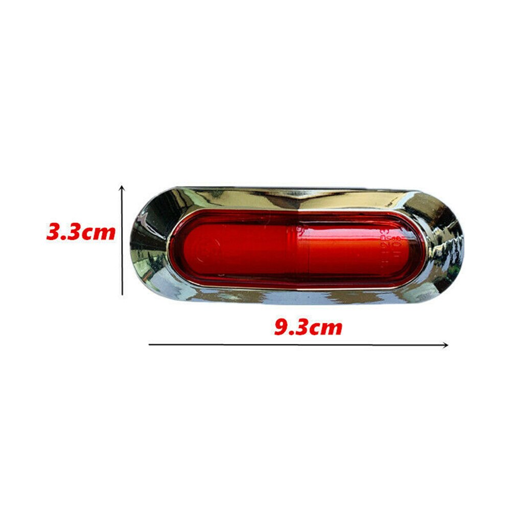 ShuoHui 4 x LED 12V tot 24V geel begrenzingslamp positioneringslamp zijmarkeringslamp vrachtwagen E-test E9 ShuoHui 4 x LED 12V tot 24V geel begrenzingslamp positioneringslamp zijmarkeringslamp vrachtwagen E-test E9