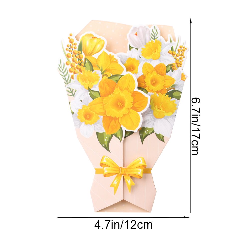 Supplies Blessing Words Card Wedding Invitation DIY Flower Series Card Birthday Greeting Card 3D Foldable Card