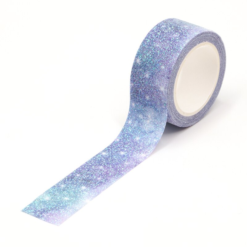 Sterrenhemel sparkle Bullet Journal Glitter Washi Tape leuke Decoratieve Plakband DIY Scrapbooking Sticker Label Briefpapier