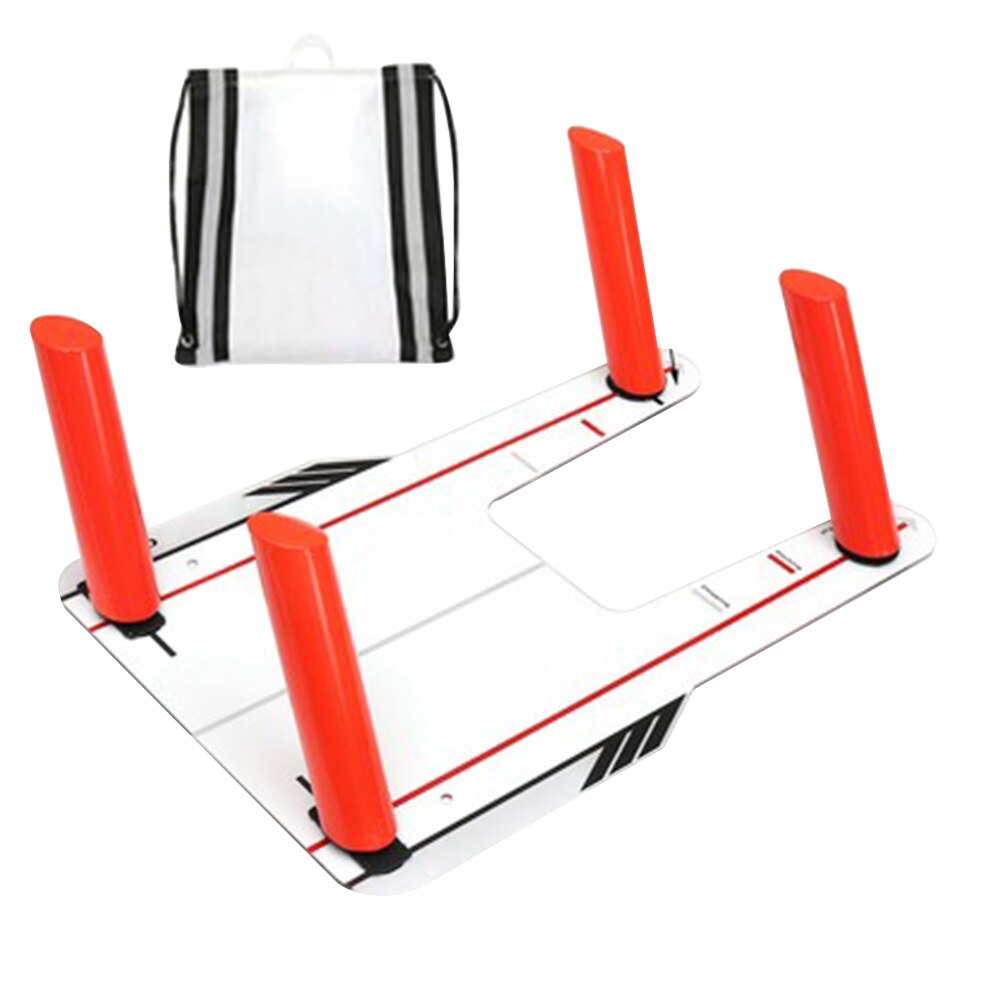 4 Path Rods Transparent Base Chip Pitch Alignment Home Office Equipment Guide Beginner Flexible Angle Golf Swing Training Aid
