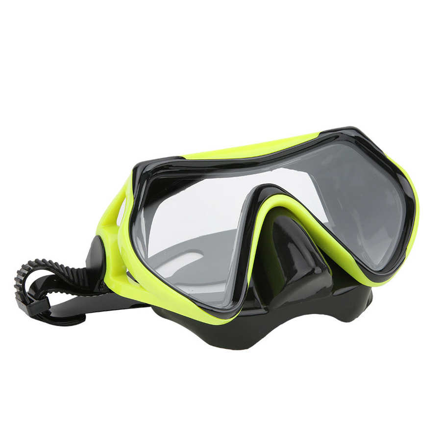 Diving Goggles Silicone Adults Snorkeling Goggles Toughened Large View Swimming Glasses Diving Equipment Diving Goggles Pool: Yellow black