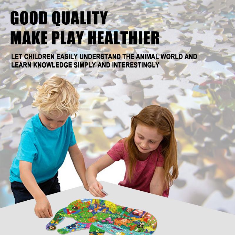 Kleur Mysterieuze Dier Houten Puzzel Childrenl Educatief Puzzel Home Decoraties Onregelmatige 3D Puzzel Kids