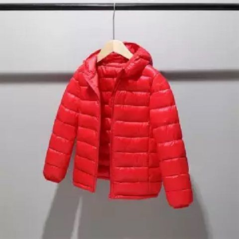 Chaqueta de plumón de terciopelo para niños y niñas, ropa de invierno cálida, Parkas gruesas, traje de nieve, abrigo, novedad de: Red-B / 110 (3-4T)