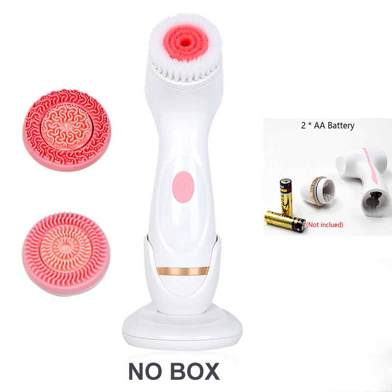 3 In 1 Electric Cleansing Brush Sonic Rotating Cleansing Brush Galvanic Facial Spa System Deeply Clean and Remove Blackheads: light yellow