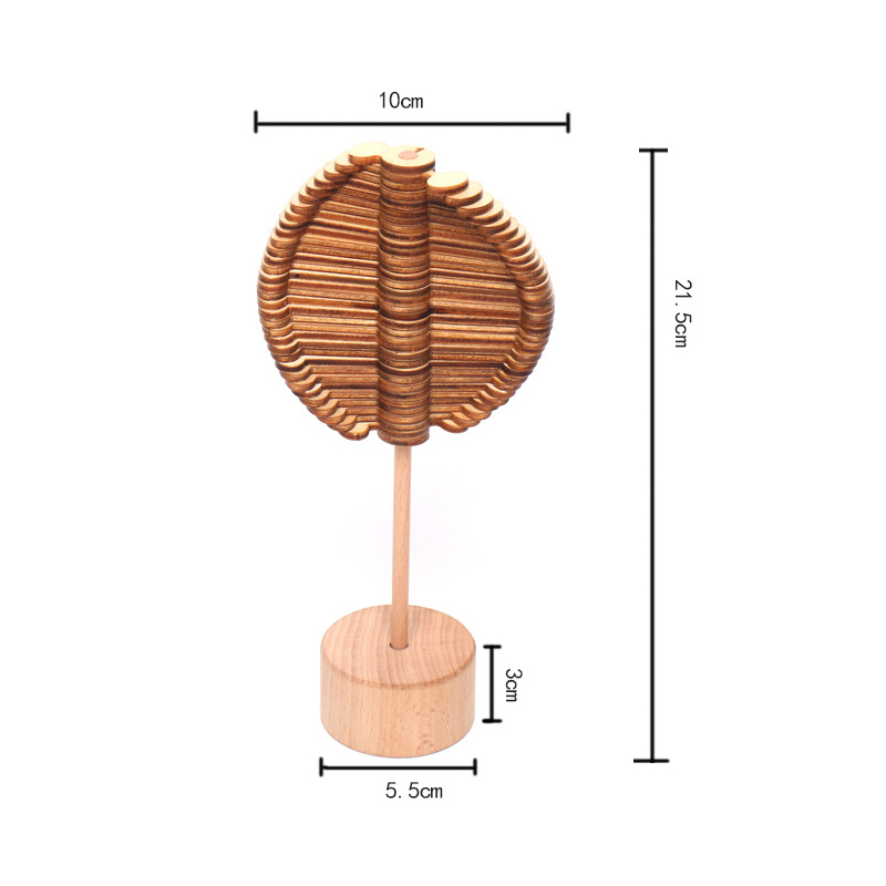 Houten Roterende Lollipop toverstaf Stress Relief Speelgoed Fidget Spinner Art Decoratie Hand Spinner Speelgoed Jongen Meisje