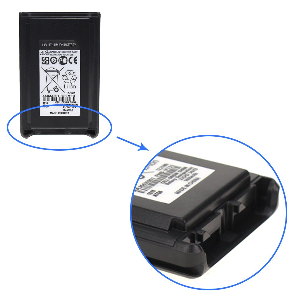 2X Batteria di Ricambio per Vertex VX230 VX231 VX234 VX228 FNB-V103LIA 1650mAh