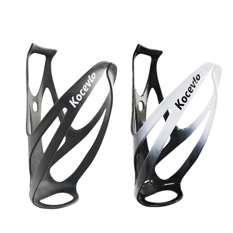 road bicycle bottle cage carbon fiber nylon fiber hybrid material bike bottle holder mtb bicycle water bottle holder: black and white