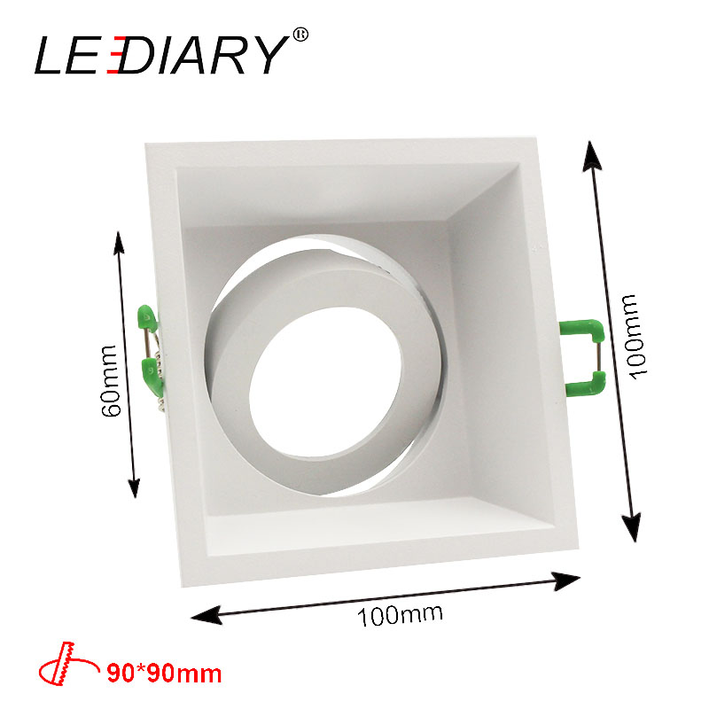 ZMISHIBO LED Downlight 75mm 90mm Cut Gat Verzonken Plafond Spot Lamp Fitting Frame Lamp Vervangbare MR16 GU5.3/ GU10/E27 Sockets: Type 2