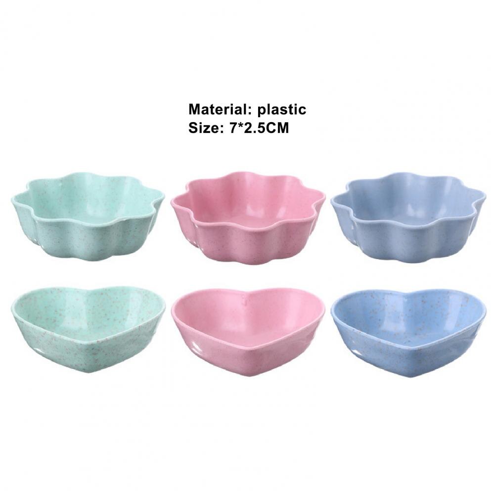 50%HOTCute Heart Shape Sauce Dish Smooth Surface Plastic Sauce Holder for Daily Use