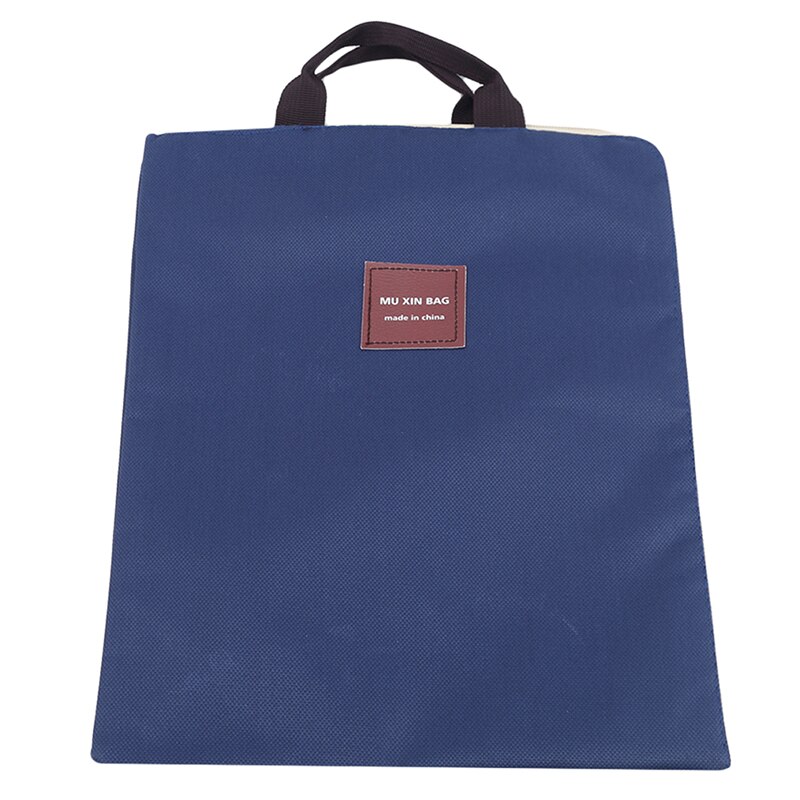 Réutilisable grande toile coton tissu Shopper sac femmes épaule fourre-tout Non-tissé environnement Case organisateur multifonction: dark blue