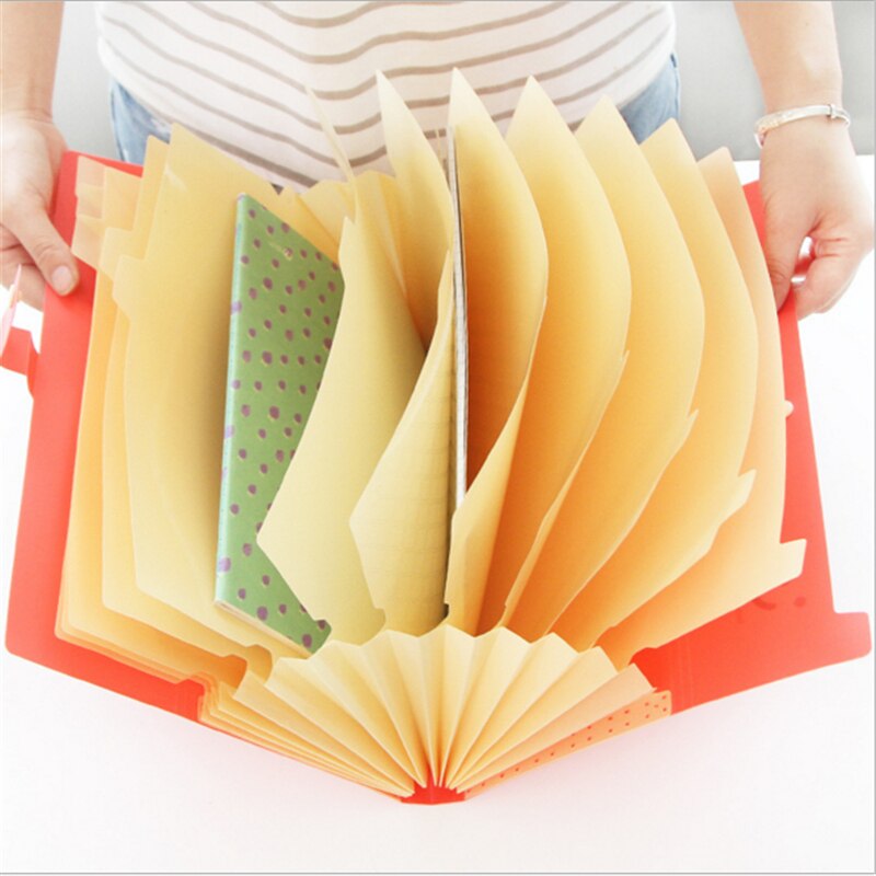 Big Smile Document Bag Waterproof Presentation Folder Bag Paper Bill Clip Storage Organ Bag Expanding Wallet Folders