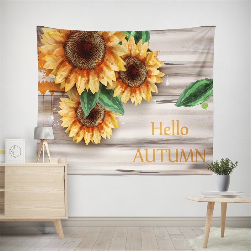 Floratapastra tapisserie murale de tournesol Tropical | Tapis mural suspendu, nappe de Table 95*73cm: 14