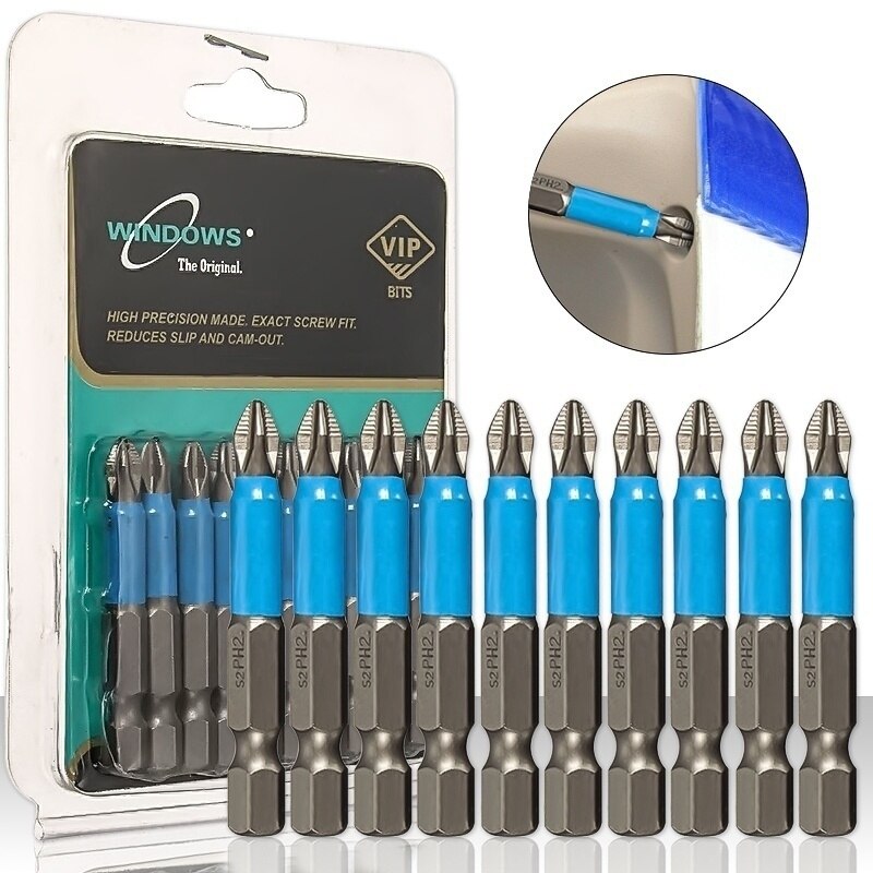 DHL-tournevis à tête transversale, outil manuel, embout de 50mm PH2, tournevis à tête hexagonale électrique, antidérapant, magnétique, tige hexagonale: 10pcs