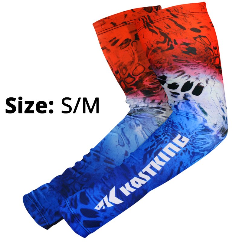 KastKing-Mangas de protección UV para brazo, de secado rápido, transpirables, de alta elasticidad, para deportes al aire libre, ropa de pesca y senderismo: Red-SM