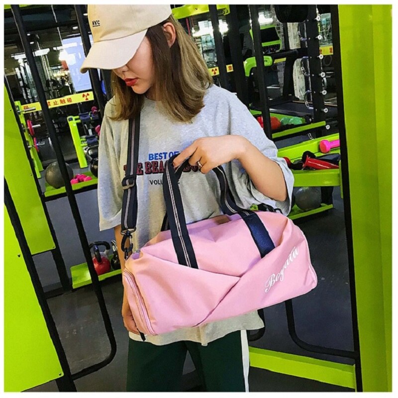 Neue Frauen Sporttasche Sport Fitness Ausbildung Handtasche Mit Schuhe Fach Reise Trockenen Und Nassen Trennung Yoga Schwimmen Sport Tasche