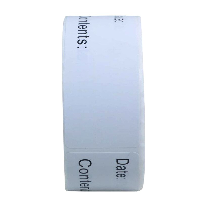 1 Roll Of 125 Pcs Self-Adhesive Removable Freezer Refrigerator Food Storage Paper Sticker Pantry Date DIY Labels White
