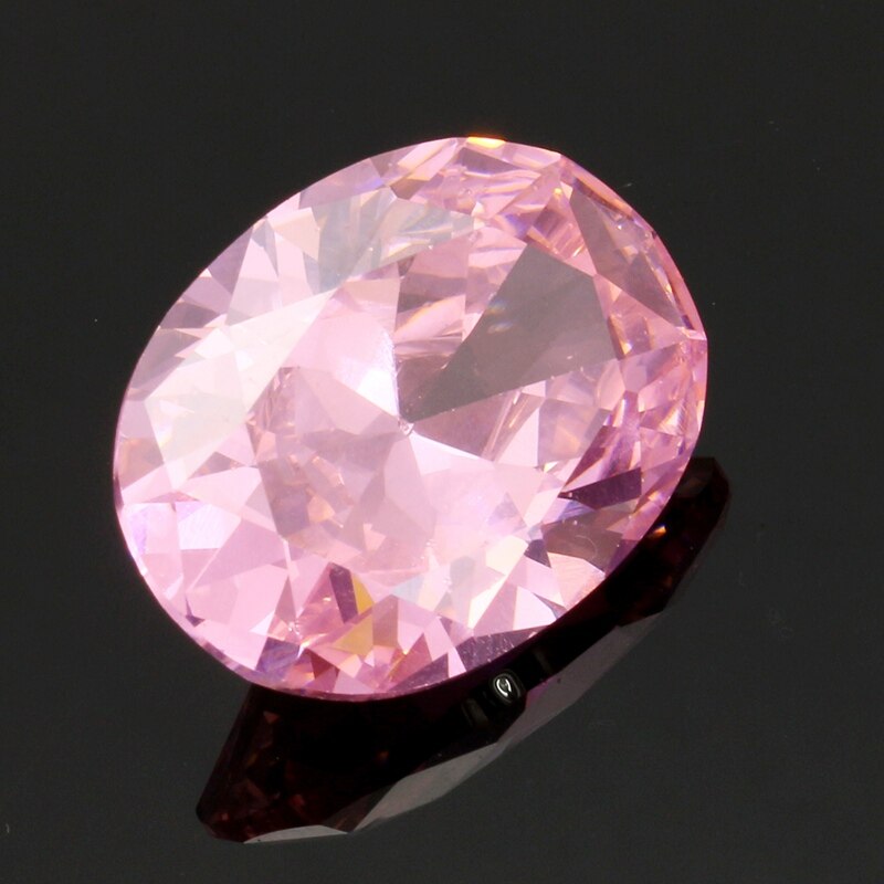 Kiwarm unikke 31.10ct pink safir zirconia ovalskårne ædelstene facetteret 15 x 25mm løse ædelstene til gør-det-selv smykker ring halskæder håndværk