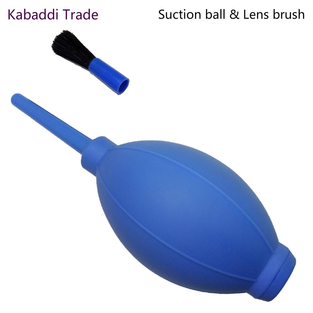Combinaison boule d'aspiration avec brosse caméra lentille outil de nettoyage pour clavier entretien poussière nettoyage plantes succulentes soin: Blue ball blue pole