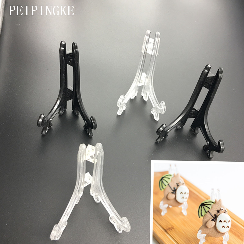 Mini présentoir à Biscuits en plastique, 3 pièces, support pliable en cristal, présentoir à Biscuits
