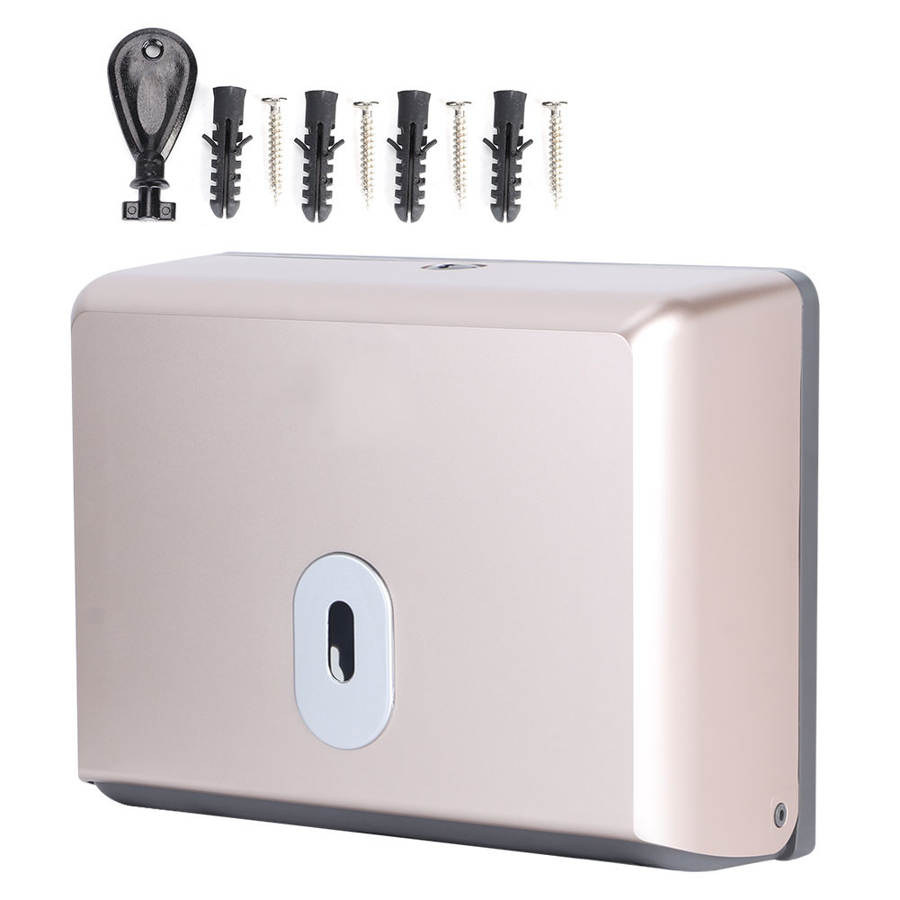 Smart Sensor Touchless Dispensador hand wash dispenser Champaign Gold Wall Mounted Tissue Dispenser Paper Towel Box