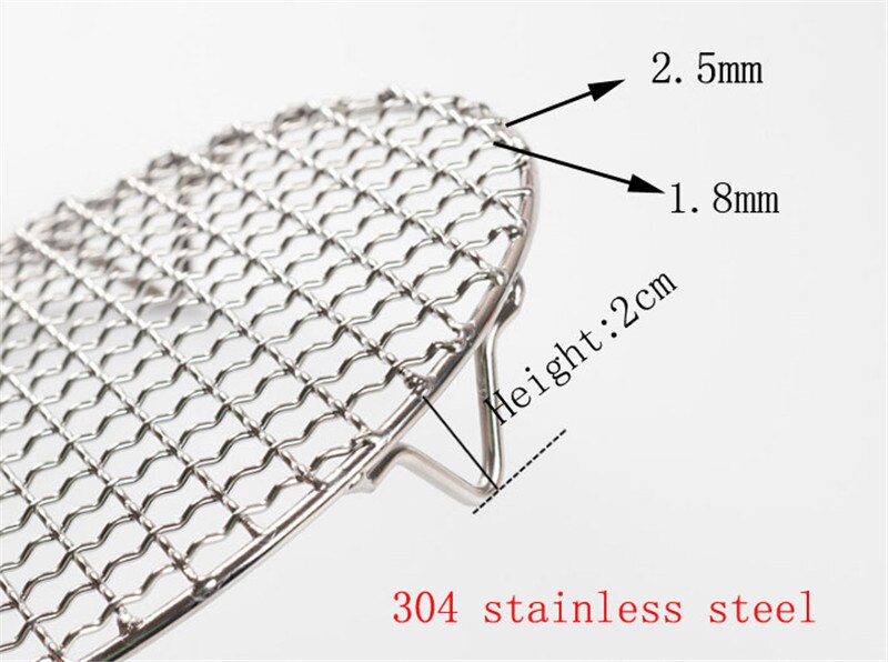 304 stainless steel round grill net with foot barbecue meshes Cooling Rack steam baking rack smokeless rotisserie grill cover