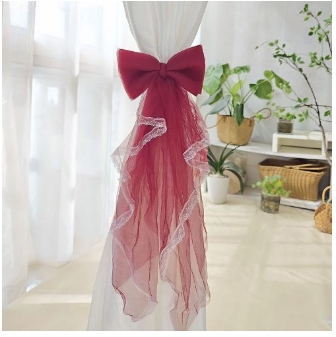 Alla Österreich 커튼옷 Festa Kant Strik Bloem Gordijn Stropdas Touw Rug, Terugloopsper Gesp Clips Gordijn Accessoires Houder Thuis Bruiloft Decor Nieuw: green