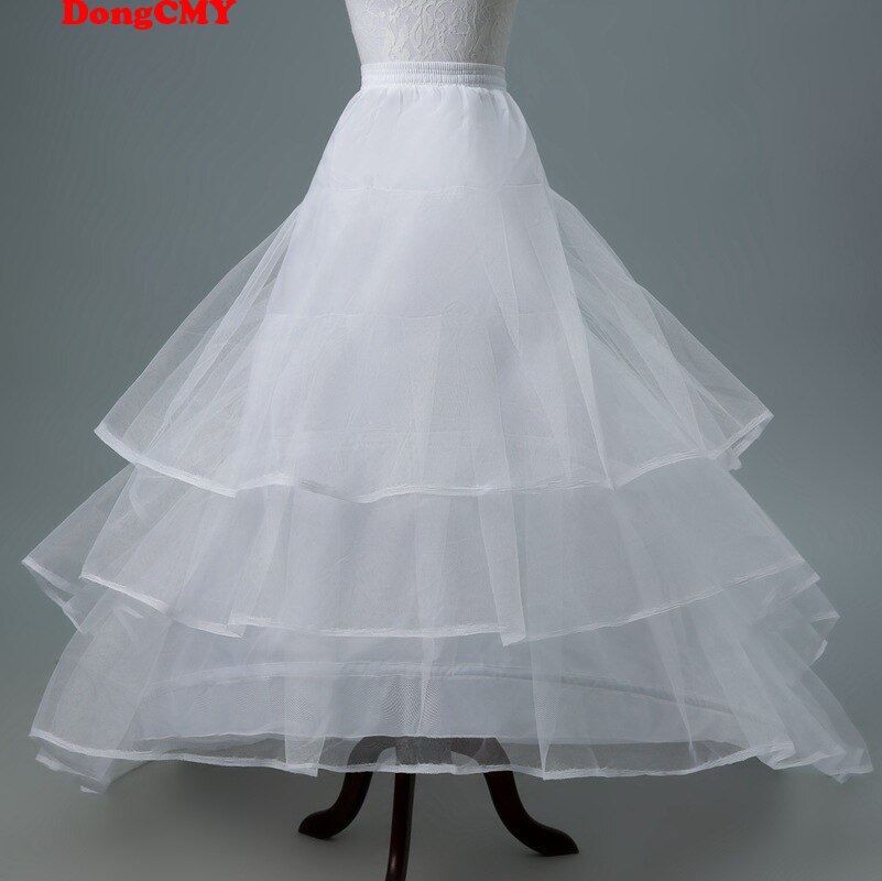 Goedkope lange 3- laags gaas petticoat dongcmy grote sleep onderrok voor trouwjurk mariage ondergoed crinoline
