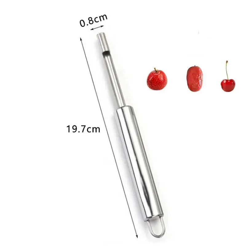 Roestvrijstalen fruitboor Appelzaadverwijderaar Thuis Groentegereedschap voor rode dadels Peer Meidoorn Coole gadgets Keukenaccessoires: Light Grey