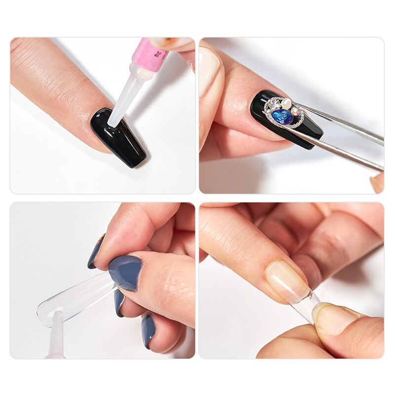 Mini colle à ongles professionnelle, 10 pièces, 2ml, pour strass, pour Salon ou usage domestique