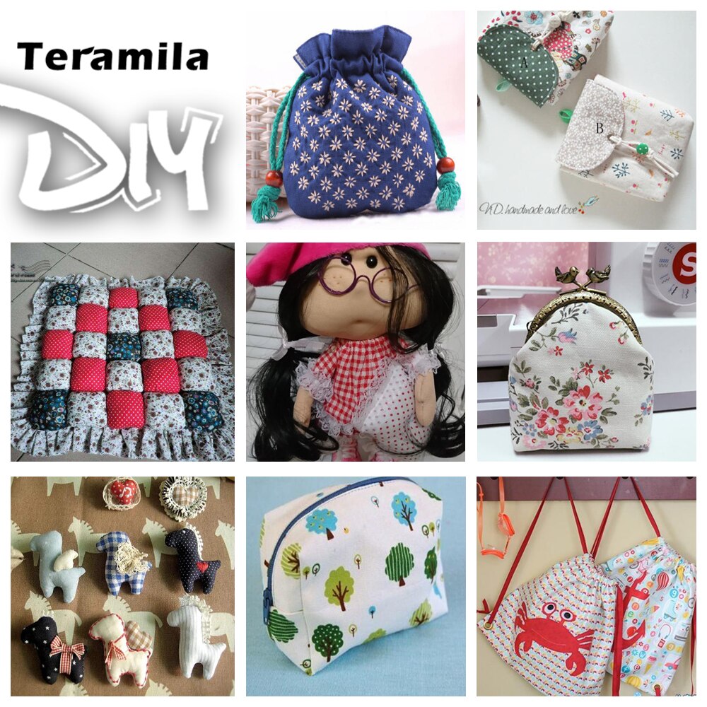 Teramila 7 Uds 40x50cm DIY Patchwork tela de algodón telas de tejidos acolchados de costura coser tela mantel hecho a mano