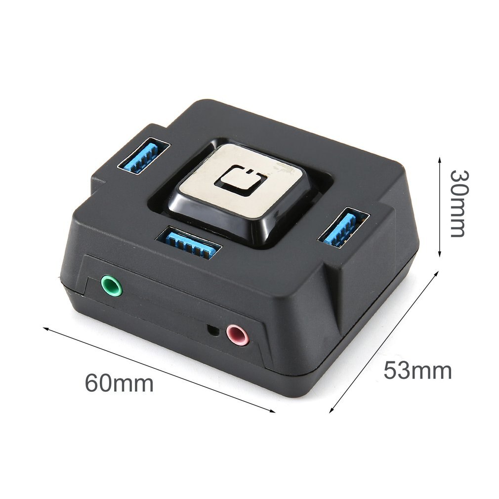 Multi-function USB3.0 Computer Desktop Switch Internet Cafe Home Office Desktop Chassis Switch USB3.0 With Sound Card