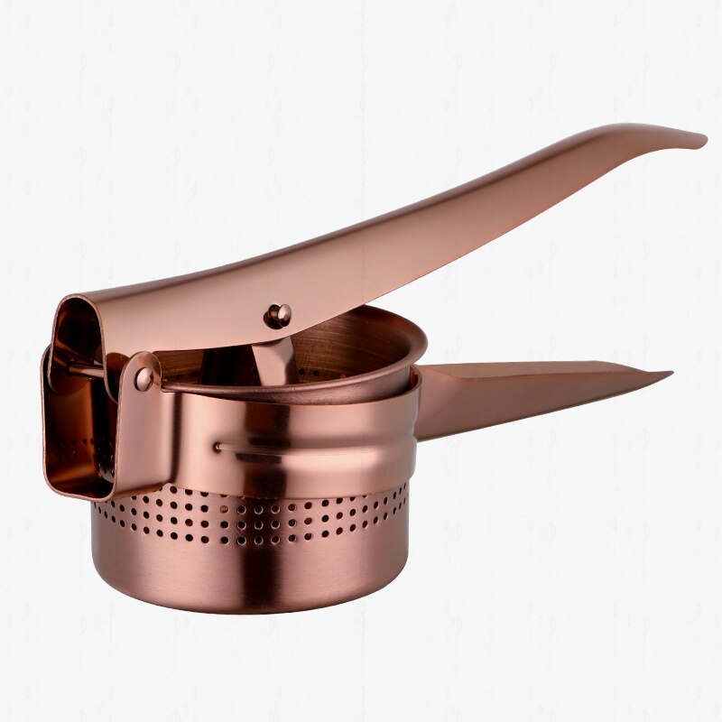 Kitchen Tools Potato Masher Ricer Maker Tool Stainless Steel Orange Lemon Juicer Hand Press Manual Fruit Pomegranate Squeezer: rose gold A