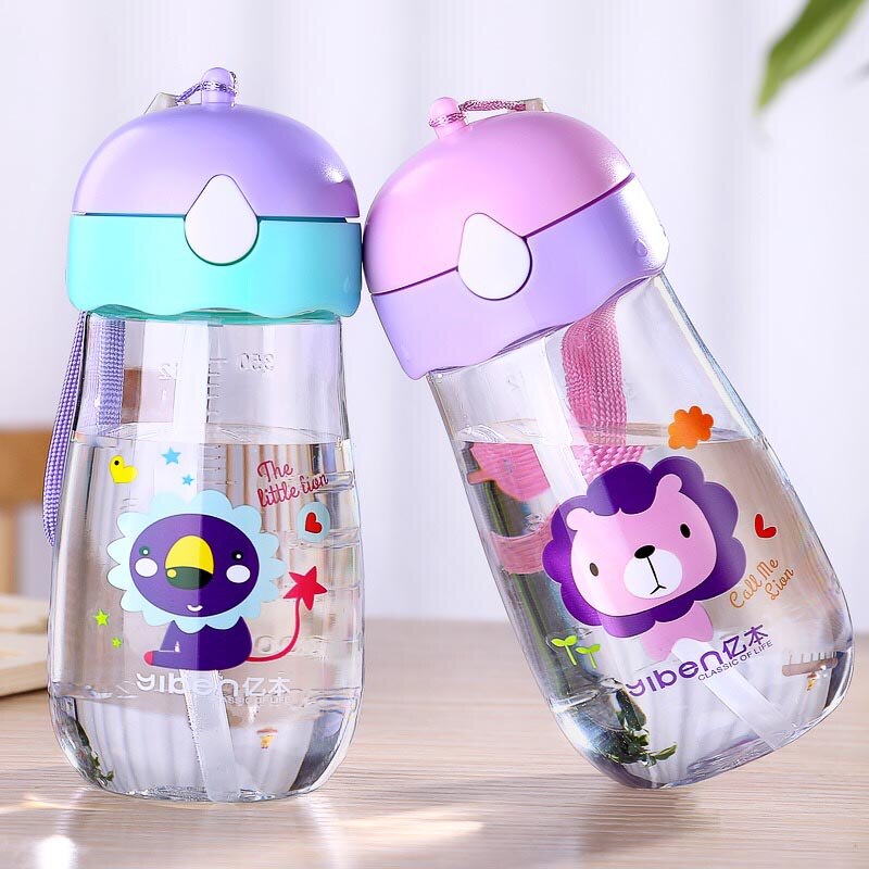 Botella de bebé en 4 colores, vaso para recién nacidos, botella de beber para aprender a comer, botellas para agua y zumo para niños, 380ml