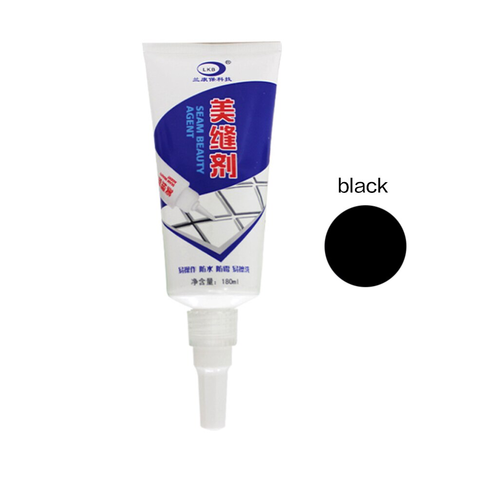 Wall Porcelain Bathroom Paint Cleaner Tile Gap Repair Color Pen Waterproof Mouldproof Filling Agents Sealant Gap Filler: black