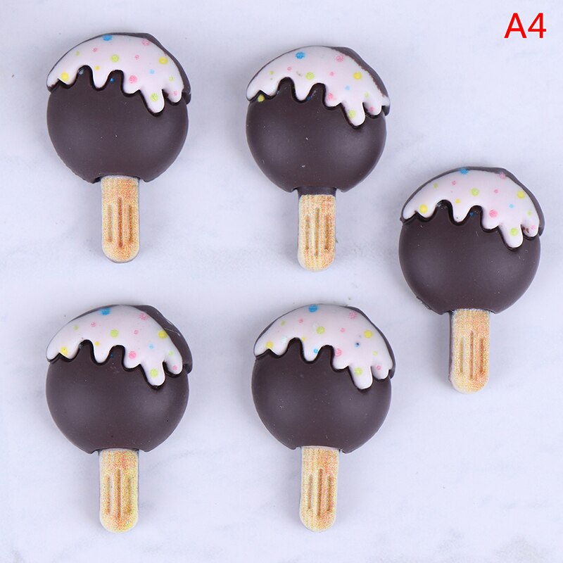 Cute Mini Dollhouse Miniature Pretend Toys Ice Cream Cups Spoon Bar DIY Ice-lolly Simulation Food For Dolls Accessories: 9