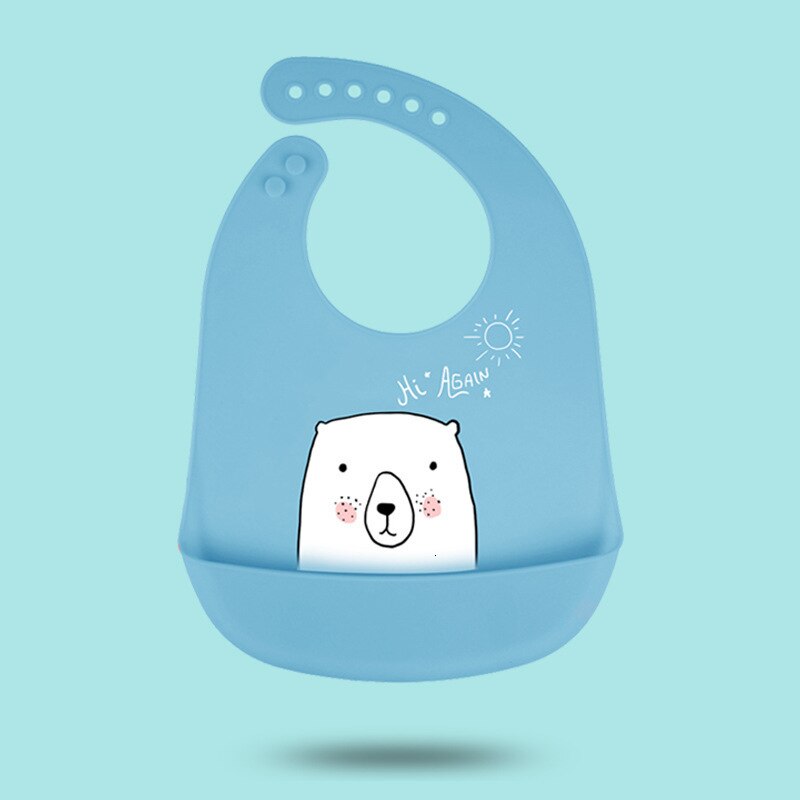 Waterdichte Baby Siliconen Slabbetjes Burp Doeken Peuter Kids Verstelbare Voeden Schort